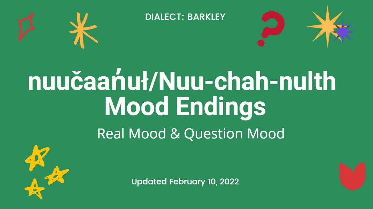 Mood Endings (Online lesson)